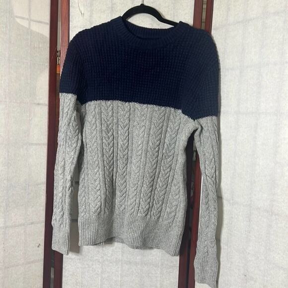 J.CREW MERINO WOOL BLEND MIXED KNIT CREWNECK SWEATER DIZE S - Picture 2 of 7